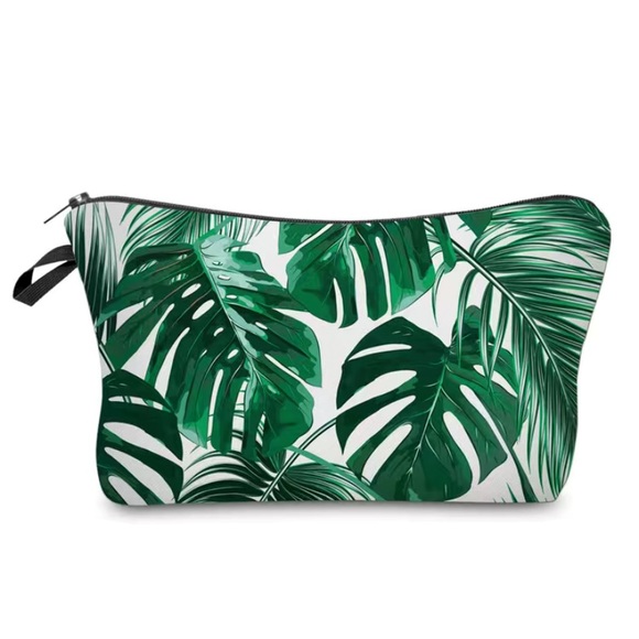 Womens NEW Green Palm Leaf Cosmetic Bag/Tarot Clutch/Mini Purse, OS - Picture 5 of 7